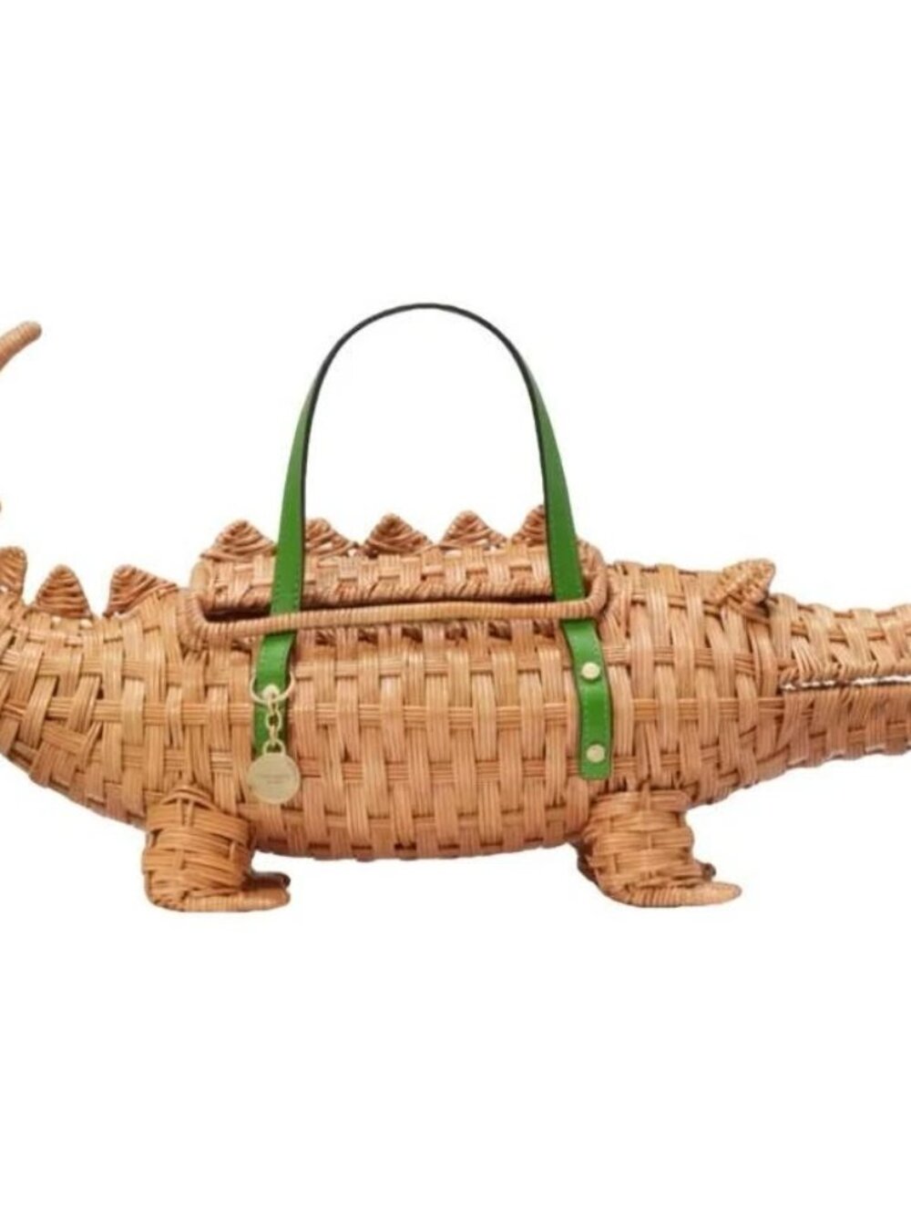 Kate Spade New York swamped 3D wicker alligator handbag new - Picture 2 of 5